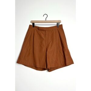 DEVEAUX Veronique High Rise Pleated Shorts